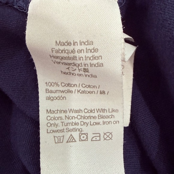 J.Crew Womens Re-Imagined Puff Sleeve Crewneck Long Sleeve Cotton Tee Blue L - Picture 6 of 8